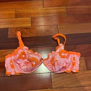 Savage x Fenty Satin Lace Floral Balconette Bra